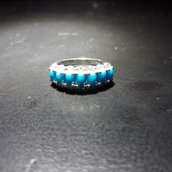 Natural Sleeping Beauty Turquoise Ring l10 - Picture 1 of 4